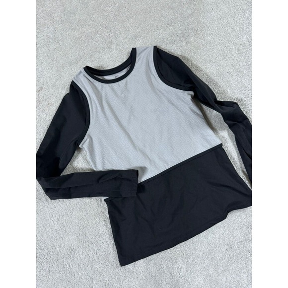 Nike Girls Dri-Fit Training Shirt Slim Fit Black/Gray Size XL - Picture 1 of 9